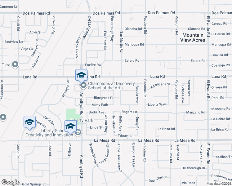 map of restaurants, bars, coffee shops, grocery stores, and more near 13201 Falcon Trail in Victorville