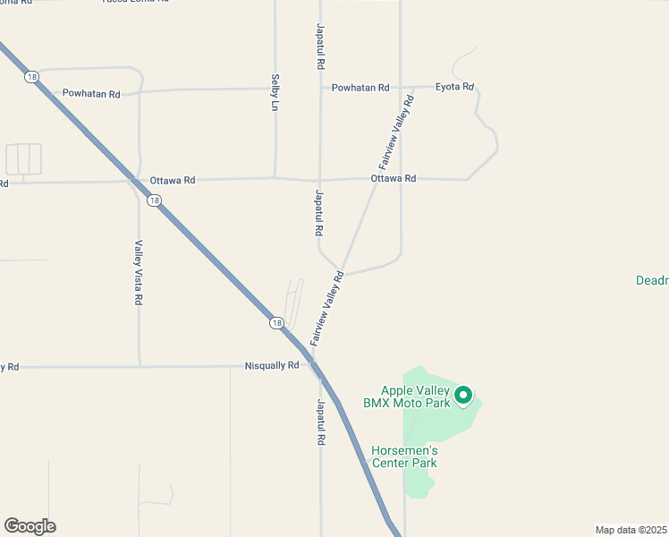 map of restaurants, bars, coffee shops, grocery stores, and more near Japatul Road in Apple Valley