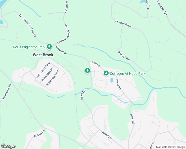 map of restaurants, bars, coffee shops, grocery stores, and more near 153 Hood Park Court in Jasper