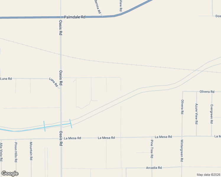 map of restaurants, bars, coffee shops, grocery stores, and more near 1227 Luna Road in Pinon Hills
