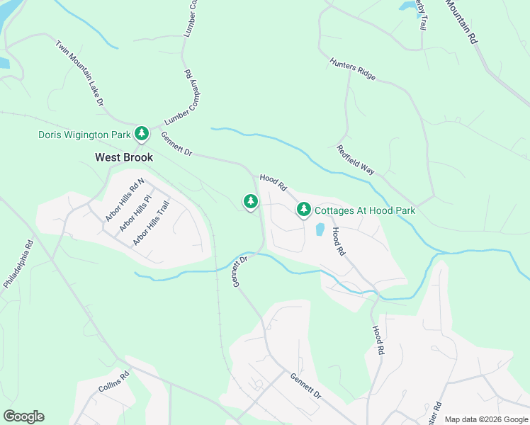 map of restaurants, bars, coffee shops, grocery stores, and more near 153 Hood Park Court in Jasper