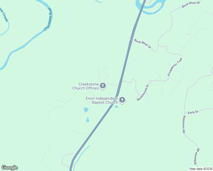 map of restaurants, bars, coffee shops, grocery stores, and more near 117 River Knoll Way in Dahlonega