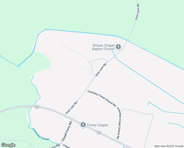 map of restaurants, bars, coffee shops, grocery stores, and more near 459 Over Lyon Road in Kelly