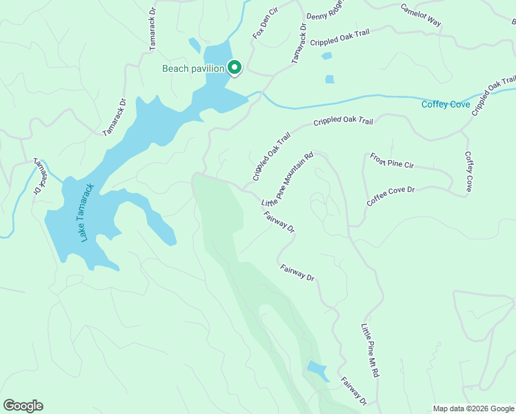 map of restaurants, bars, coffee shops, grocery stores, and more near 125 Little Pine Mountain Road in Jasper