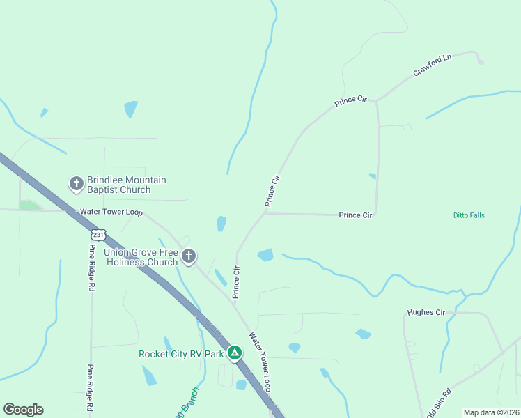 map of restaurants, bars, coffee shops, grocery stores, and more near 234 Prince Circle in Laceys Spring
