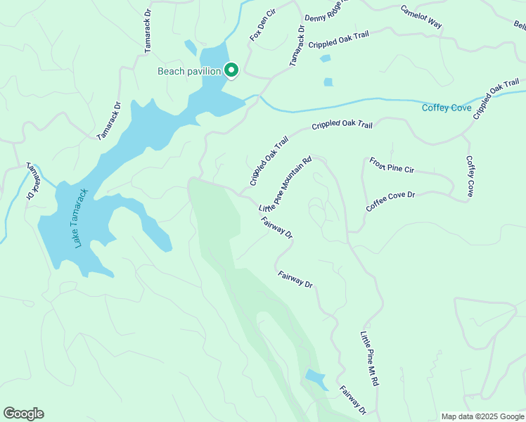 map of restaurants, bars, coffee shops, grocery stores, and more near Fairway Drive in Pickens County