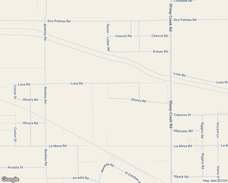 map of restaurants, bars, coffee shops, grocery stores, and more near 3742 Olivera Road in Phelan