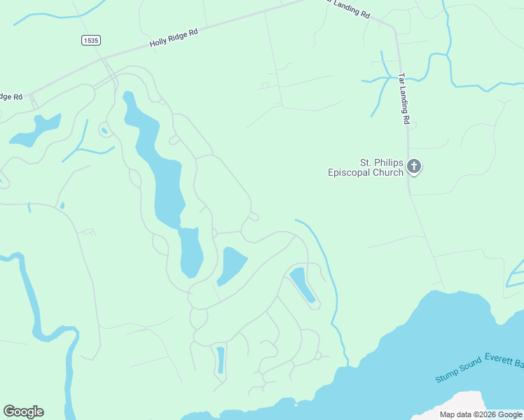 map of restaurants, bars, coffee shops, grocery stores, and more near 377 Lake Willow Way in Holly Ridge