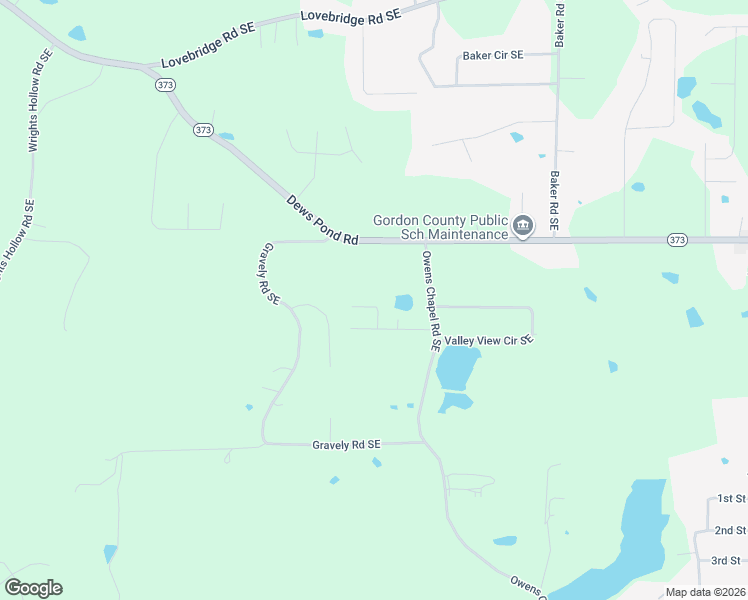 map of restaurants, bars, coffee shops, grocery stores, and more near 145 Valley View Drive Southeast in Calhoun