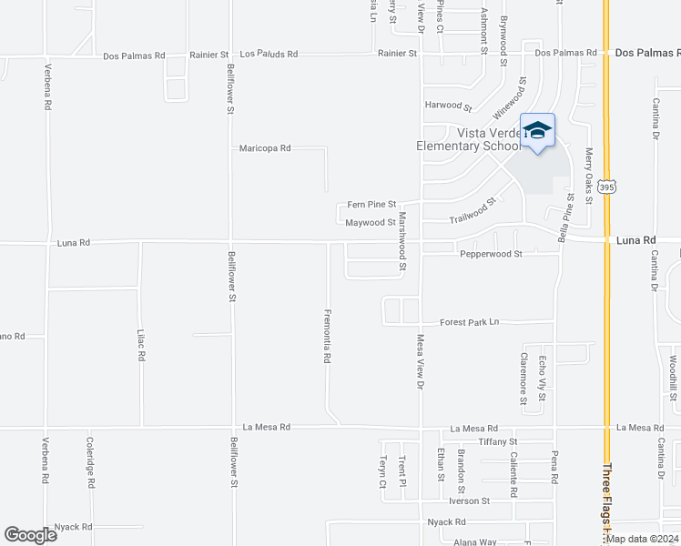 map of restaurants, bars, coffee shops, grocery stores, and more near 13230 Homeland Street in Victorville