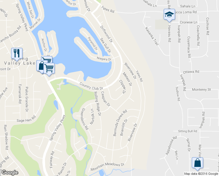 map of restaurants, bars, coffee shops, grocery stores, and more near 13199 Schooner Drive in Victorville