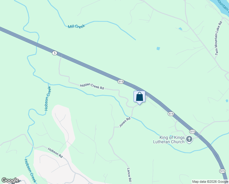 map of restaurants, bars, coffee shops, grocery stores, and more near 423 Hidden Creek Road in Jasper