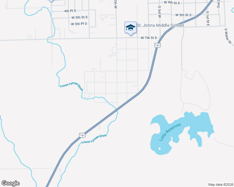 map of restaurants, bars, coffee shops, grocery stores, and more near 700 West 12th Street South in Saint Johns