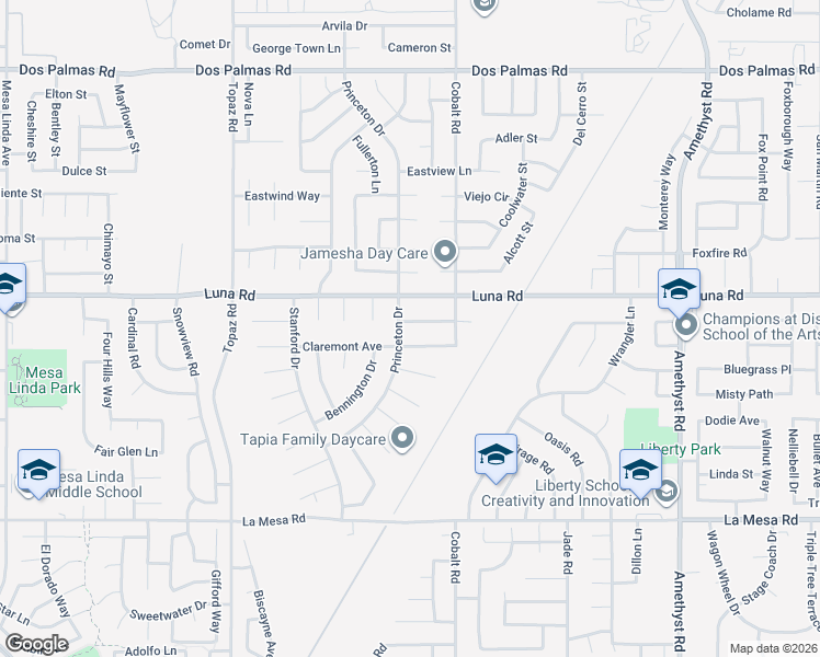 map of restaurants, bars, coffee shops, grocery stores, and more near 13219 Berkeley Lane in Victorville