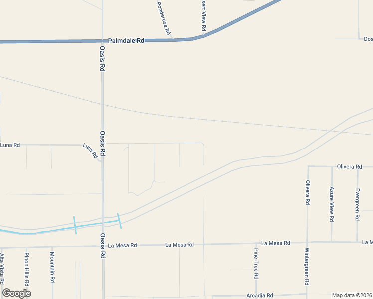 map of restaurants, bars, coffee shops, grocery stores, and more near 1227 Luna Road in Pinon Hills