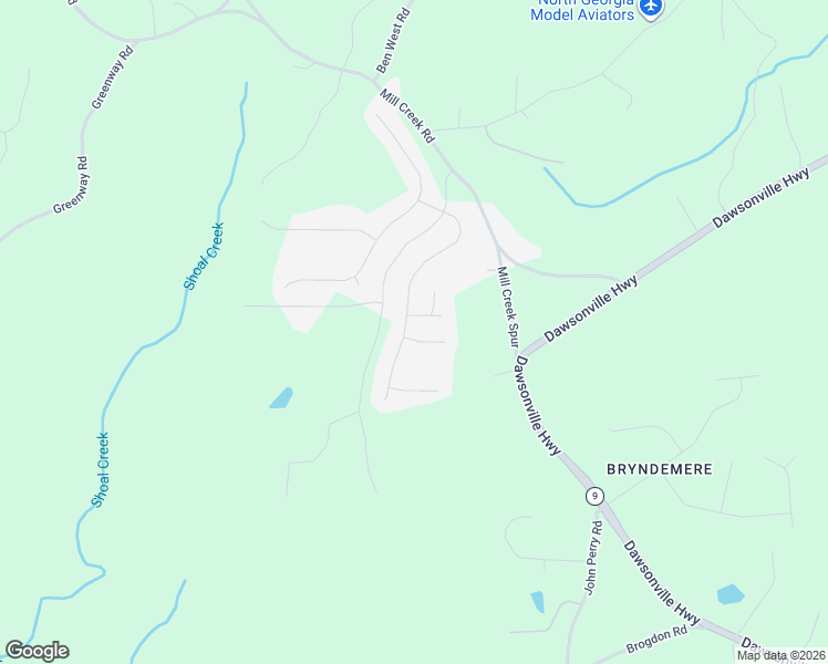map of restaurants, bars, coffee shops, grocery stores, and more near 329 Miller Drive in Dawsonville