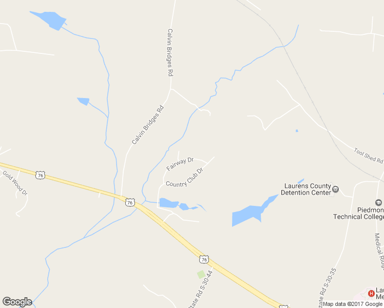 map of restaurants, bars, coffee shops, grocery stores, and more near 203 Fairway Drive in Laurens