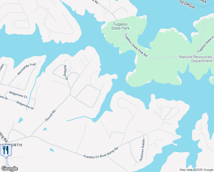 map of restaurants, bars, coffee shops, grocery stores, and more near 436 Brittany Cove in Lavonia