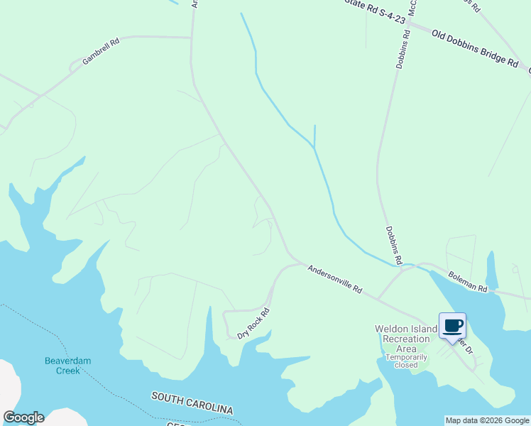 map of restaurants, bars, coffee shops, grocery stores, and more near 616 Andersonville Road in Townville