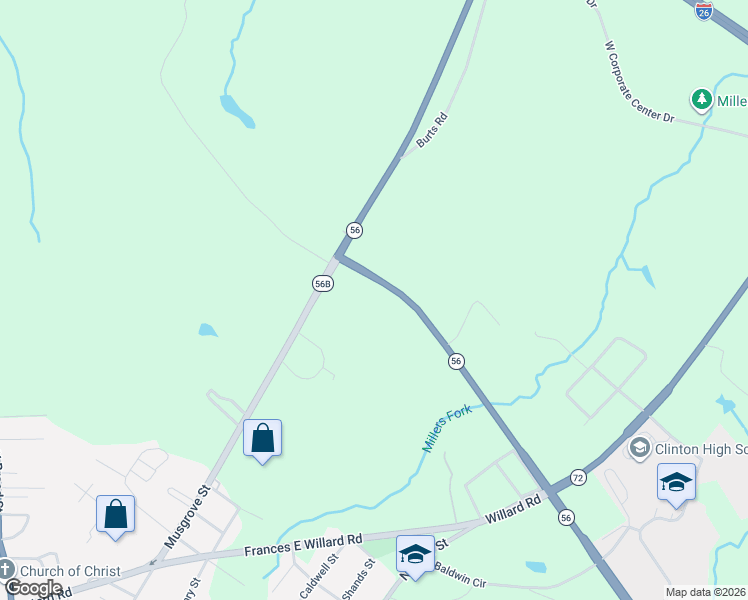 map of restaurants, bars, coffee shops, grocery stores, and more near 102 Horseshoe Lane in Clinton