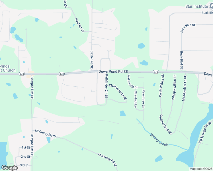map of restaurants, bars, coffee shops, grocery stores, and more near 429 Pathfinder Circle Southeast in Calhoun