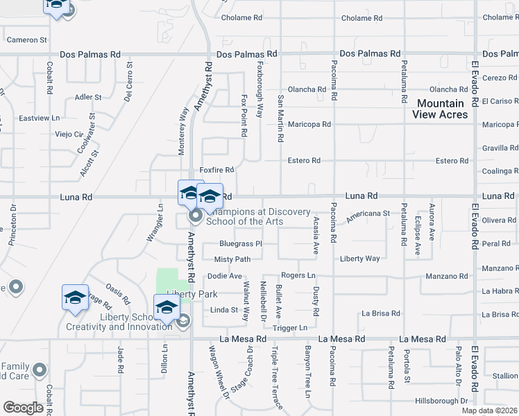 map of restaurants, bars, coffee shops, grocery stores, and more near 13897 Chestnut Street in Victorville