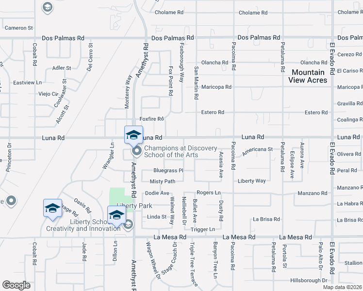 map of restaurants, bars, coffee shops, grocery stores, and more near 13897 Chestnut Street in Victorville