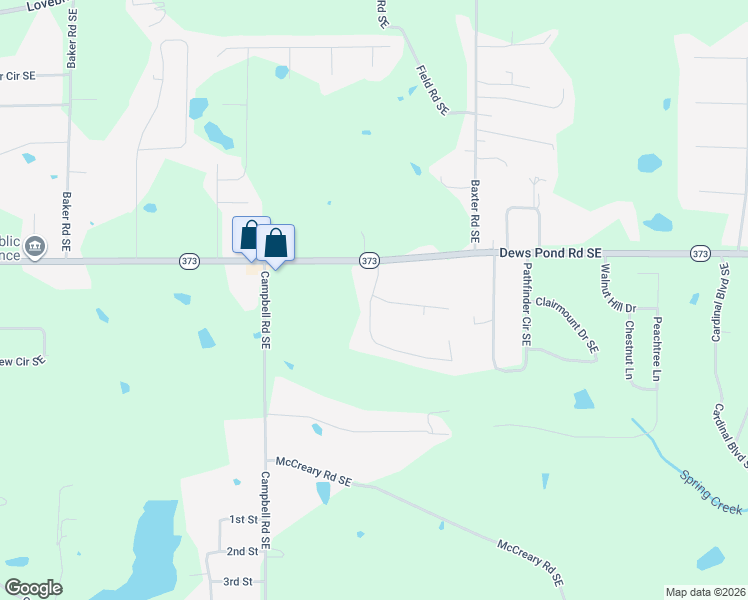 map of restaurants, bars, coffee shops, grocery stores, and more near in Calhoun