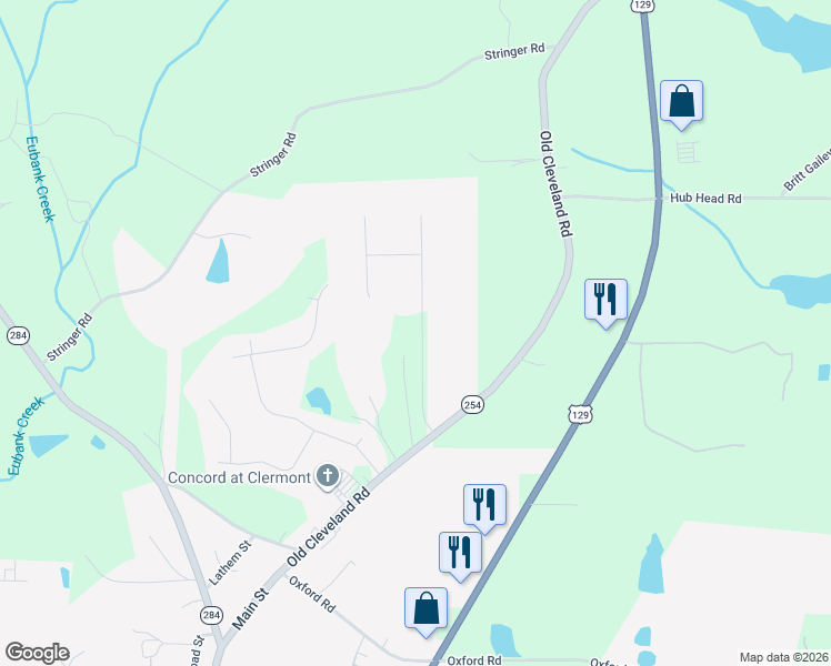 map of restaurants, bars, coffee shops, grocery stores, and more near 6563 Station Drive in Clermont