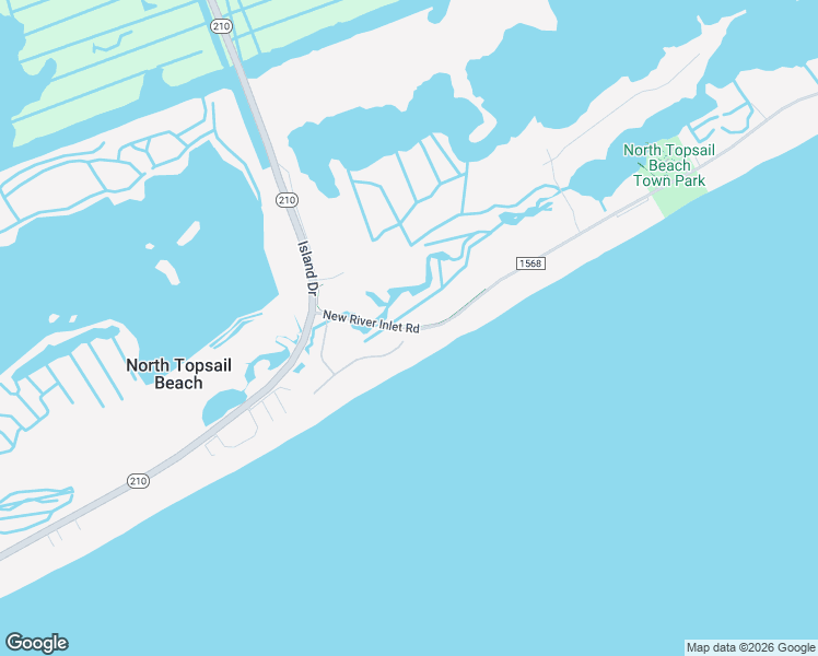 map of restaurants, bars, coffee shops, grocery stores, and more near 277 New River Inlet Road in Sneads Ferry