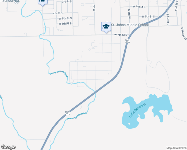 map of restaurants, bars, coffee shops, grocery stores, and more near 700-798 W 12th St S in St Johns