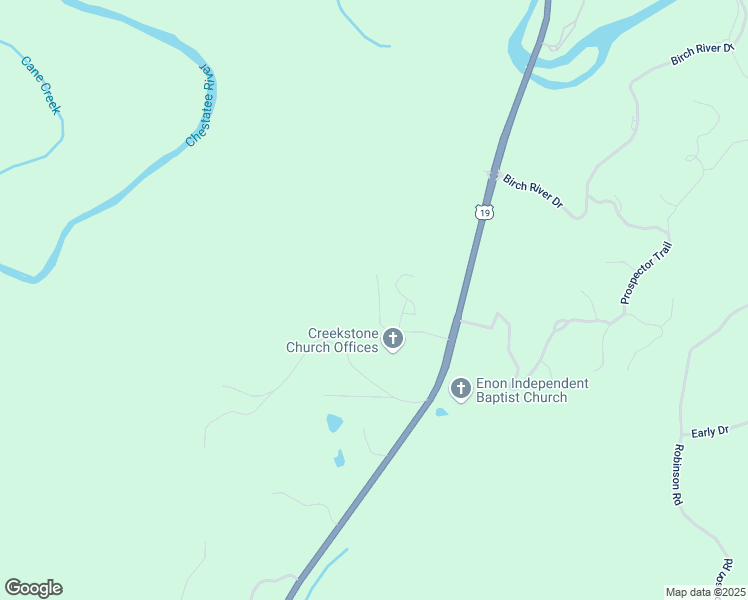 map of restaurants, bars, coffee shops, grocery stores, and more near 245 River Knoll Way in Dahlonega