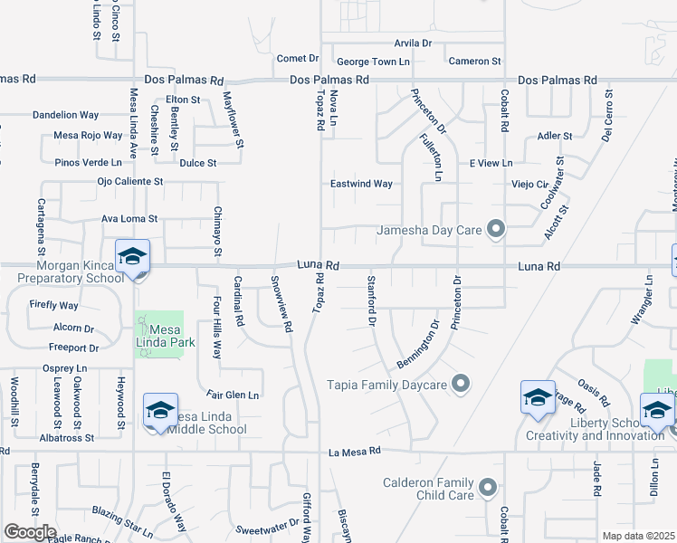 map of restaurants, bars, coffee shops, grocery stores, and more near 12937 Luna Road in Victorville