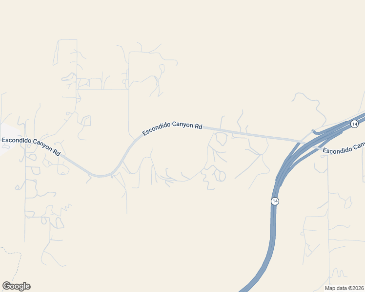 map of restaurants, bars, coffee shops, grocery stores, and more near Escondido Canyon Road in Agua Dulce