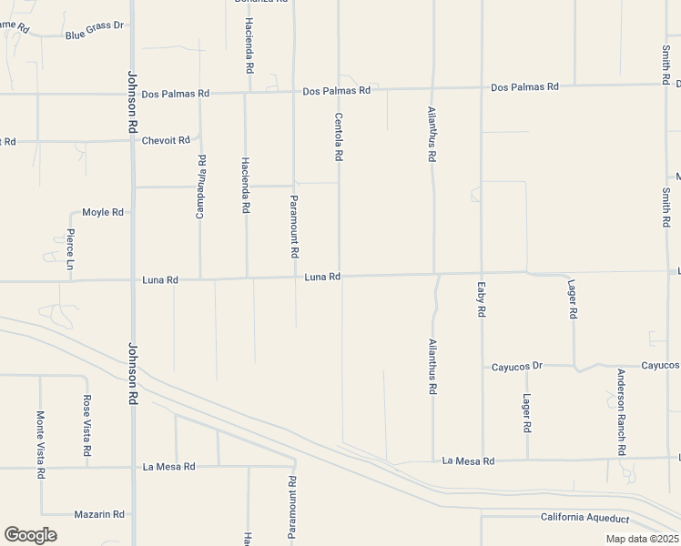 map of restaurants, bars, coffee shops, grocery stores, and more near 5430 Luna Road in Phelan