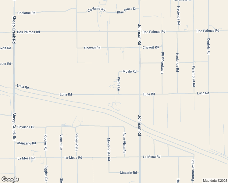 map of restaurants, bars, coffee shops, grocery stores, and more near 13354 Pierce Lane in Phelan