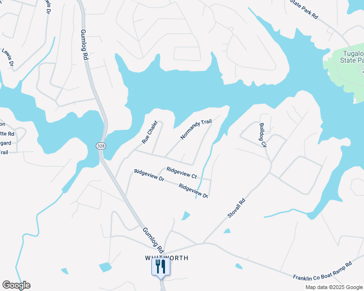 map of restaurants, bars, coffee shops, grocery stores, and more near 776 Normandy Trail in Lavonia