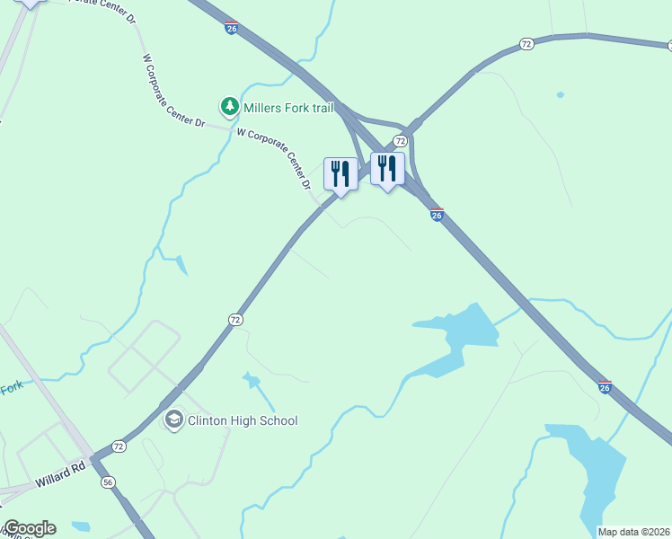 map of restaurants, bars, coffee shops, grocery stores, and more near 141 Post Road in Clinton