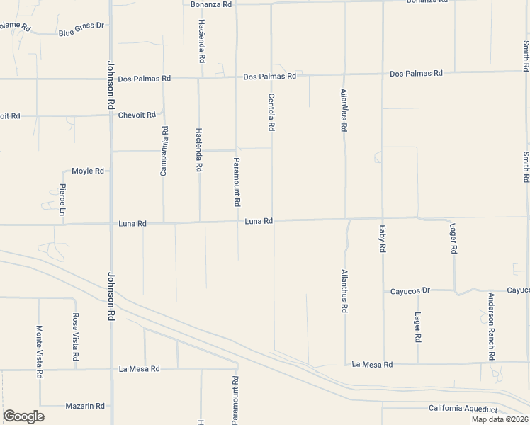 map of restaurants, bars, coffee shops, grocery stores, and more near 5370 Luna Road in Phelan