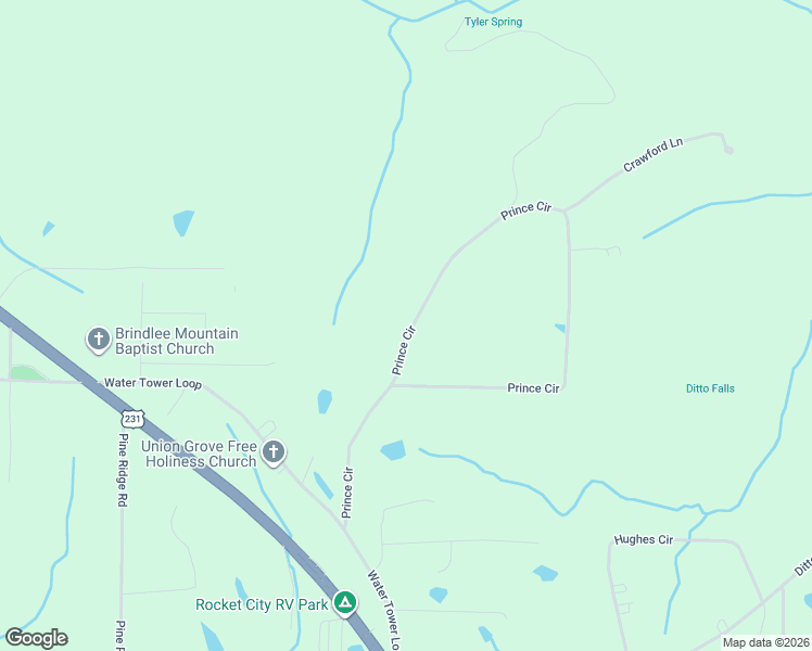map of restaurants, bars, coffee shops, grocery stores, and more near 234 Prince Circle in Laceys Spring