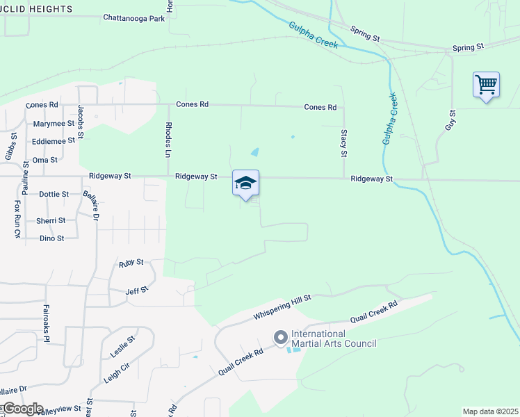 map of restaurants, bars, coffee shops, grocery stores, and more near 800 Ridgeway Street in Hot Springs