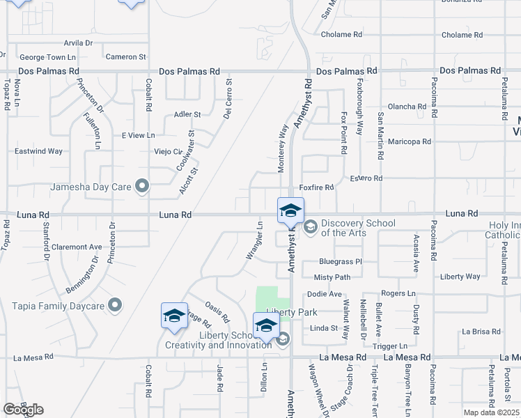 map of restaurants, bars, coffee shops, grocery stores, and more near 13316 Jenna Court in Victorville