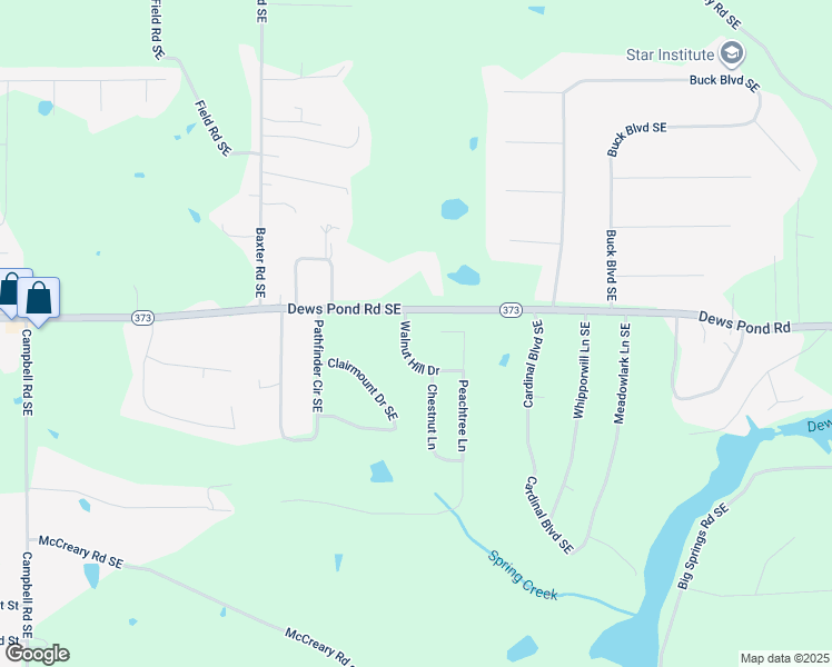 map of restaurants, bars, coffee shops, grocery stores, and more near 110 Walnut Hill Drive in Calhoun