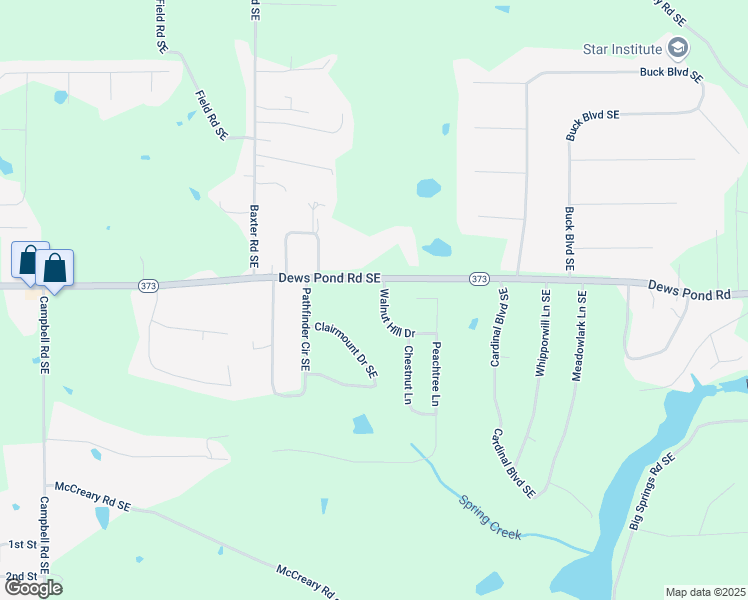 map of restaurants, bars, coffee shops, grocery stores, and more near 110 Walnut Hill Drive in Calhoun