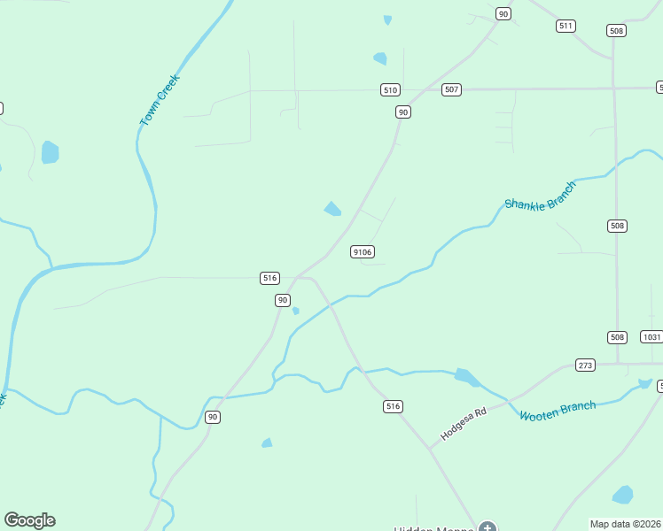 map of restaurants, bars, coffee shops, grocery stores, and more near 1504 County Road 90 in Rainsville