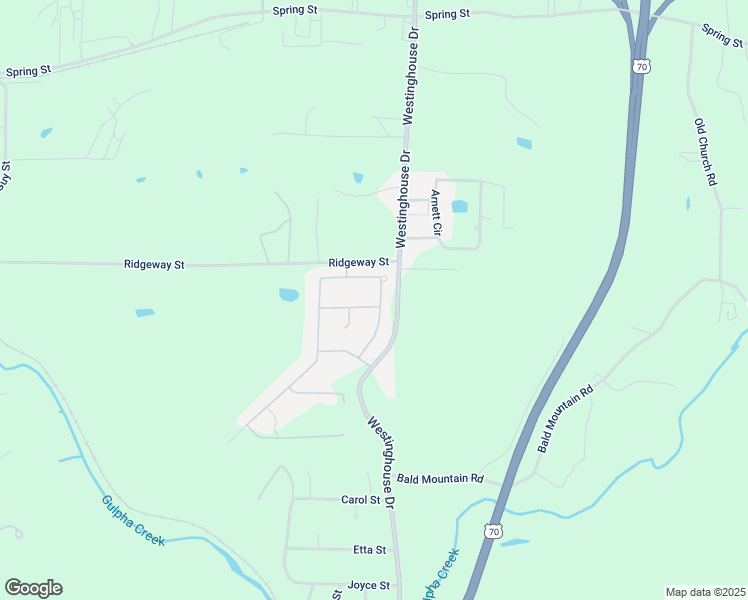 map of restaurants, bars, coffee shops, grocery stores, and more near 104 Setter Crossing in Hot Springs