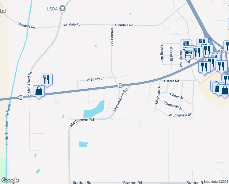map of restaurants, bars, coffee shops, grocery stores, and more near 900 Oxford Loop in New Albany
