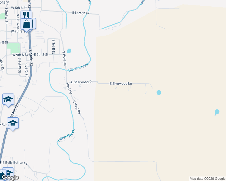 map of restaurants, bars, coffee shops, grocery stores, and more near 7525 East Sherwood Lane in Snowflake