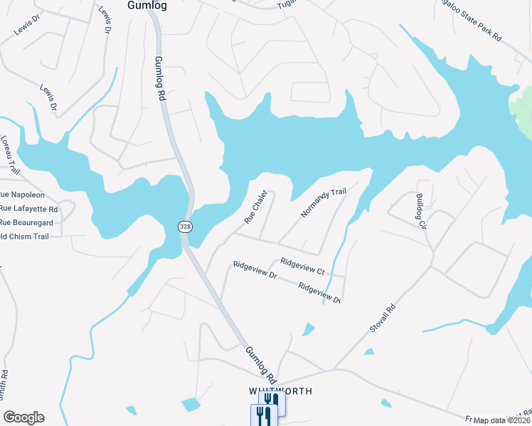 map of restaurants, bars, coffee shops, grocery stores, and more near 516 Rue Chalet in Lavonia