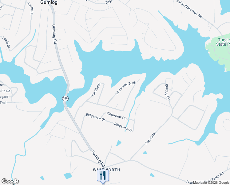 map of restaurants, bars, coffee shops, grocery stores, and more near 776 Normandy Trail in Lavonia